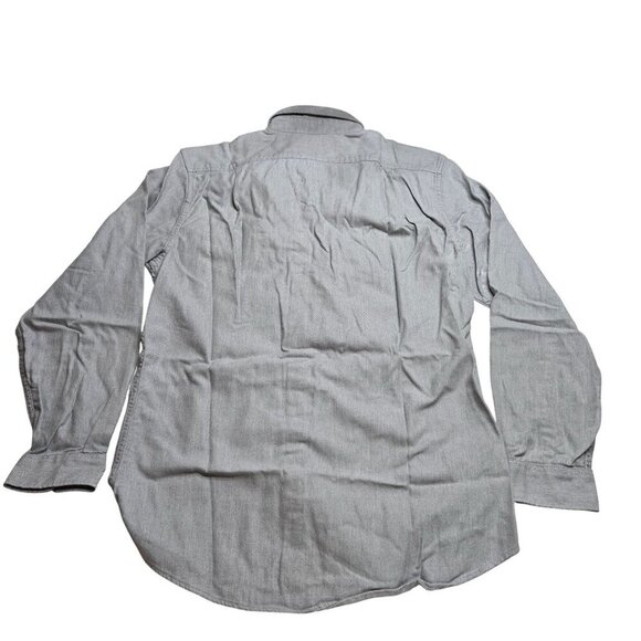 Eddie Bauer‎ Flannel Button Up Shirt Mens Medium Classic Fit Gray Long Sleeve - Picture 2 of 9